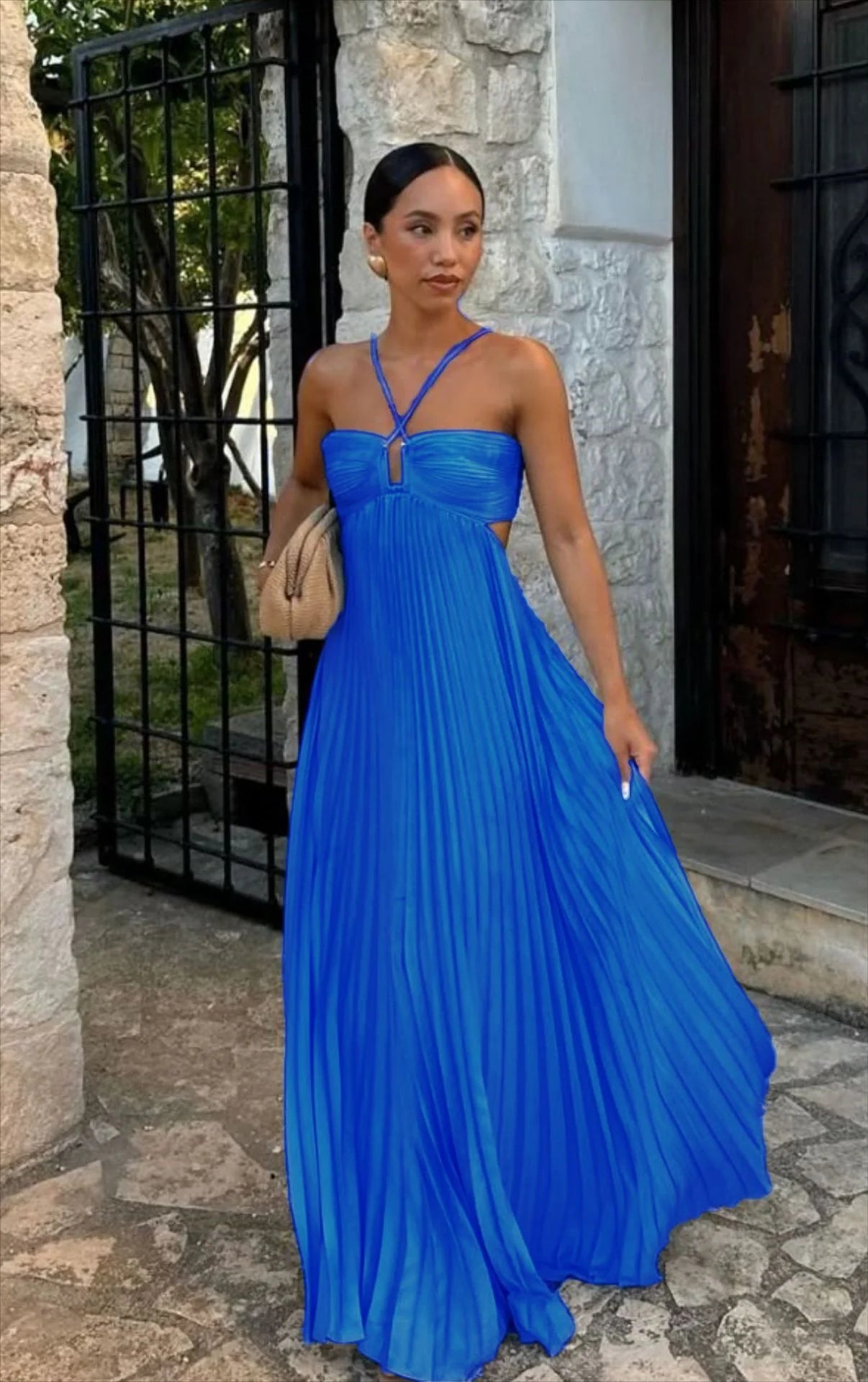 Just Judy Pleated Dress
