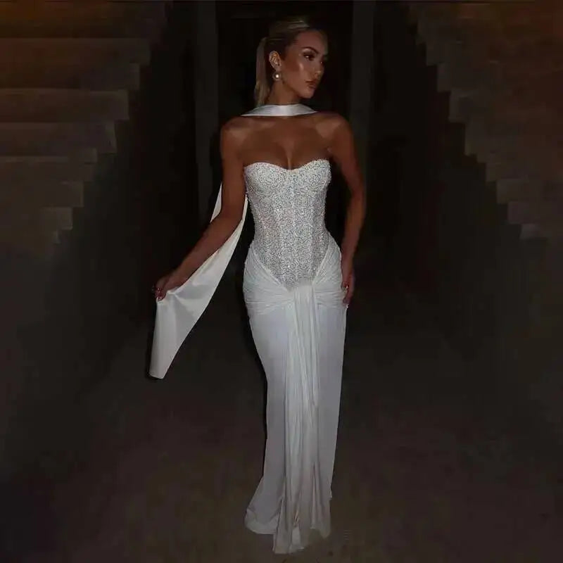 Slim Bodycon Corset Maxi Long Dress