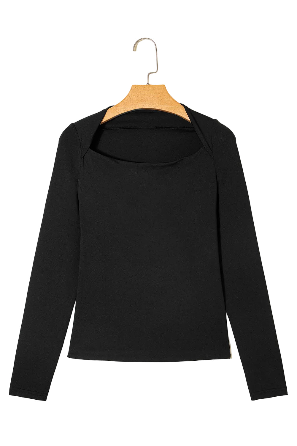 Black Long Sleeve Slim Top