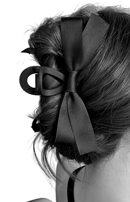 Black Bow Hairclip Accessory