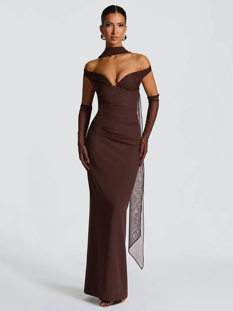 Elegant Sleeveless Mesh Backless Dress