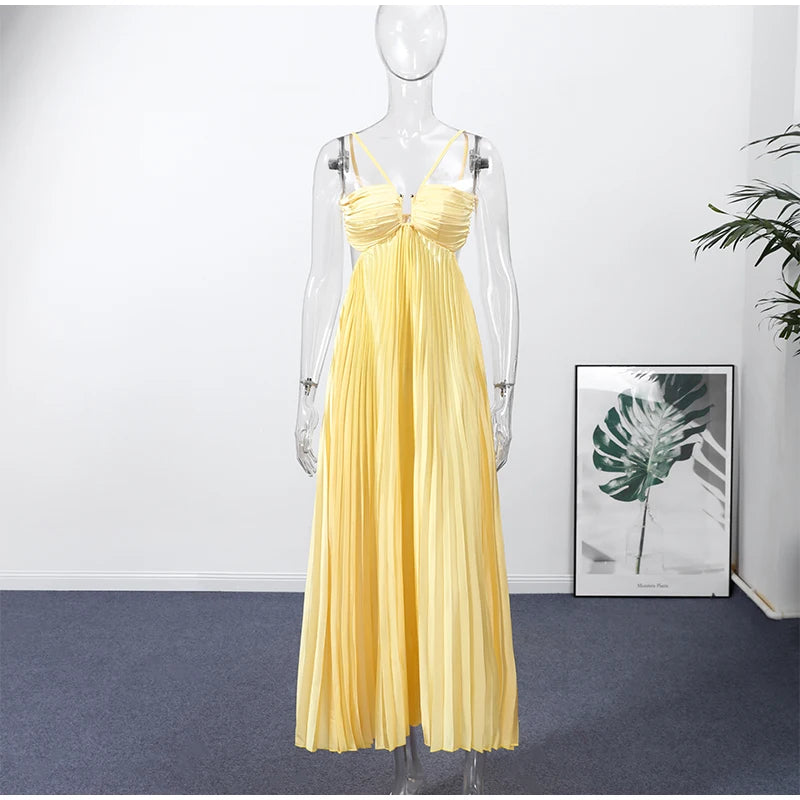 Just Judy Pleated Dress