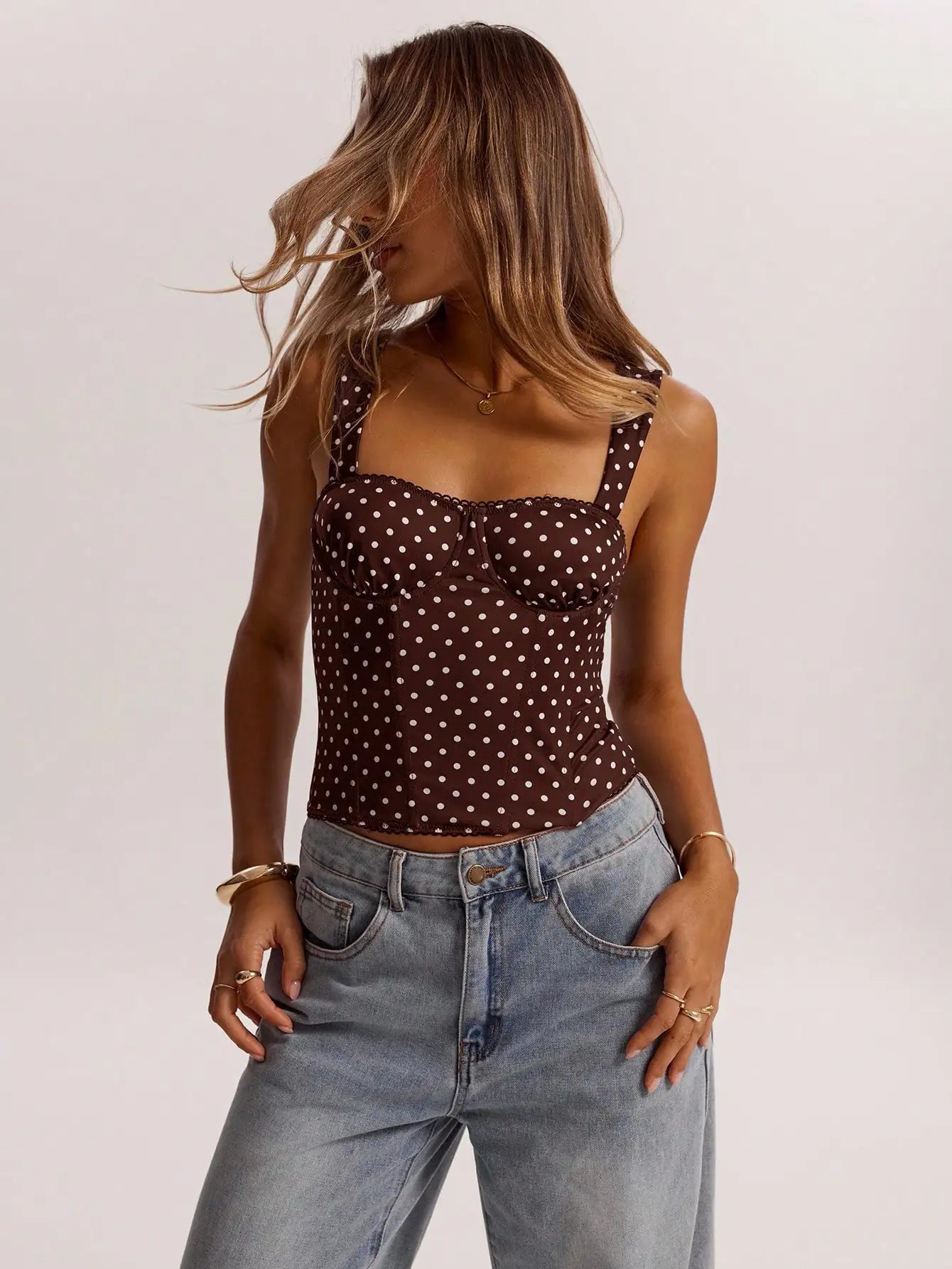 Polka Dot Corset Top