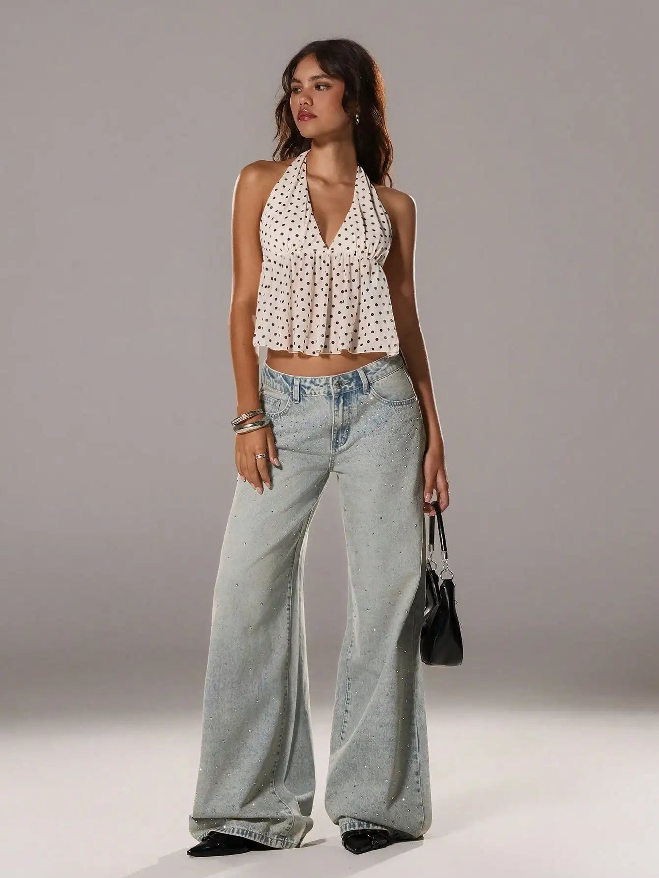 Pam Polka Dot Halter Neck