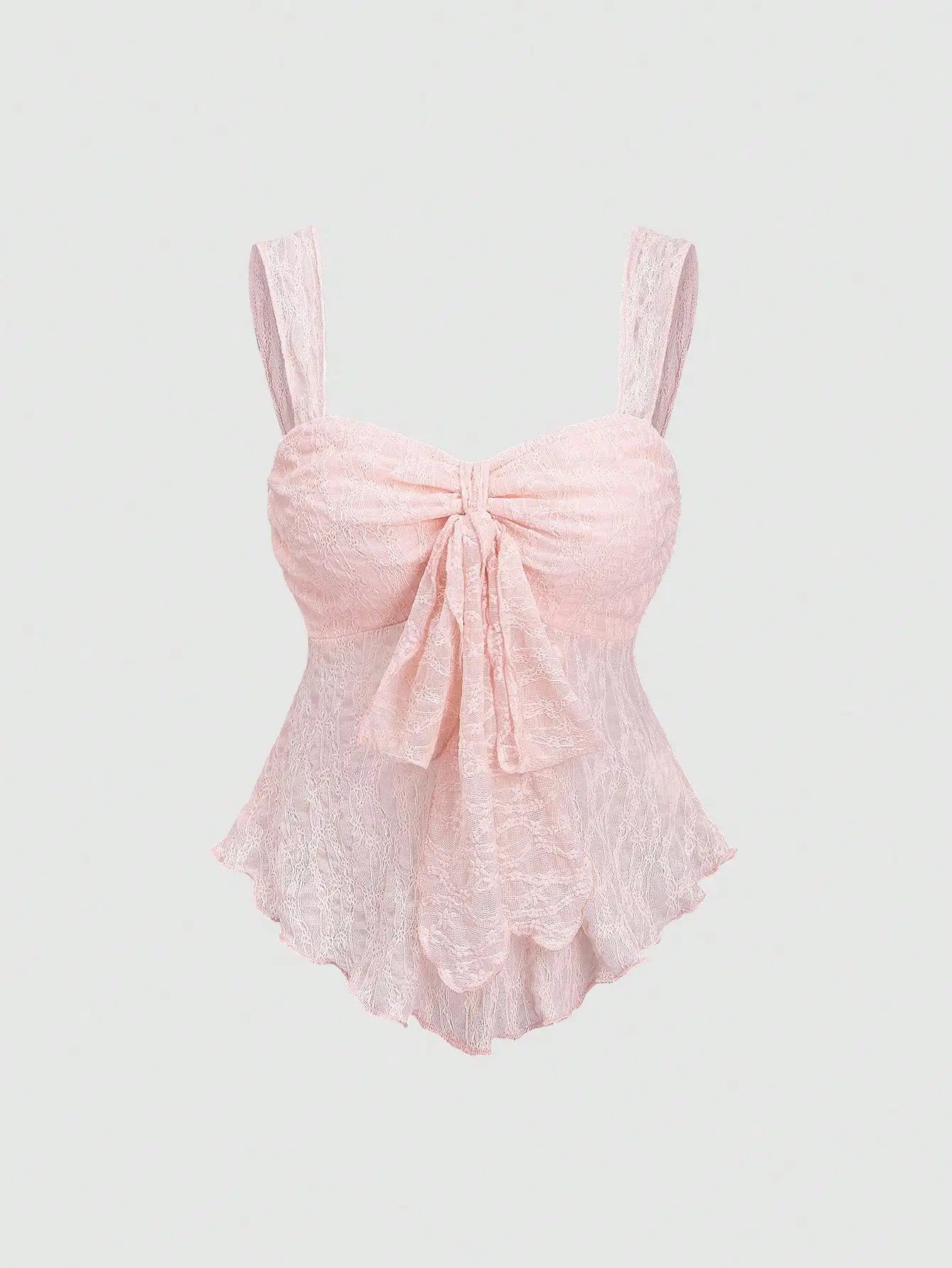 Macy Pink Lace Bow