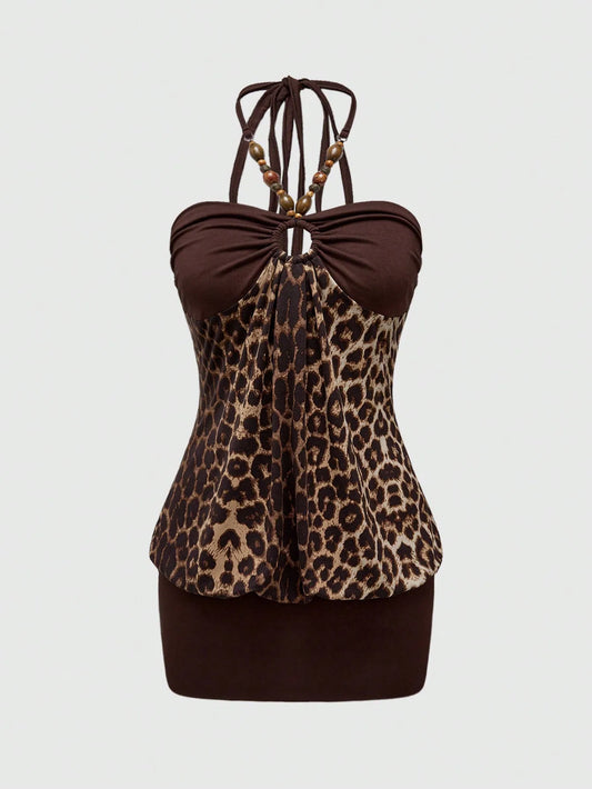 Leopard Print Halter Top