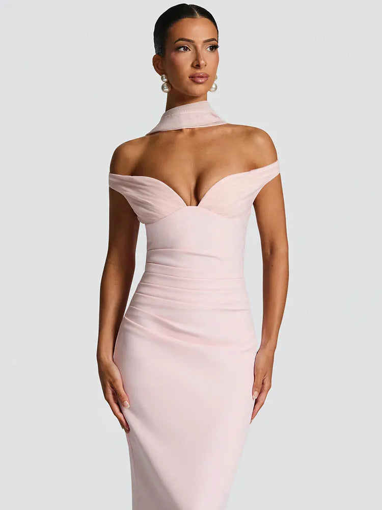 Elegant Sleeveless Mesh Backless Dress