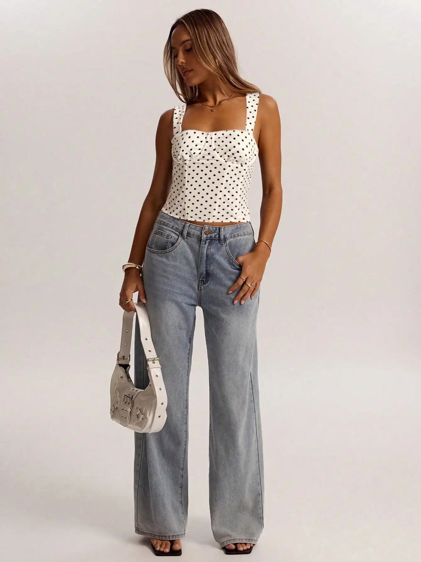 Polka Dot Corset Top