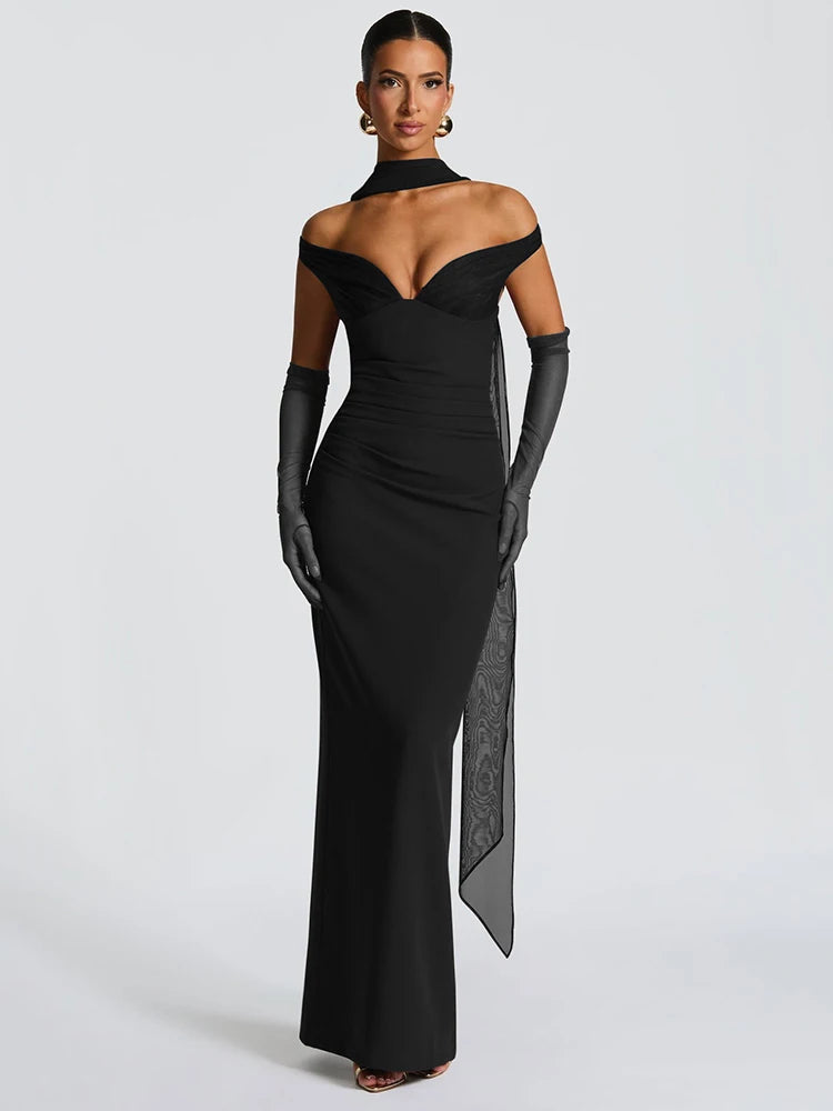 Elegant Sleeveless Mesh Backless Dress