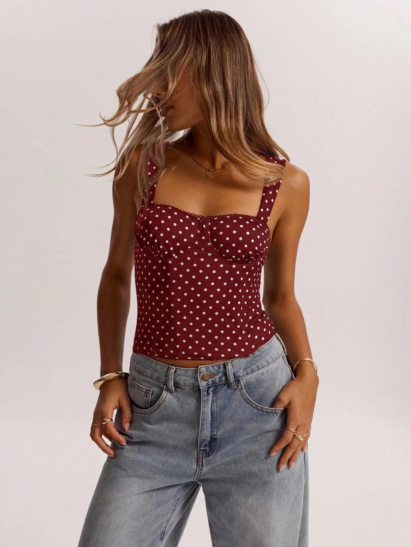 Polka Dot Corset Top