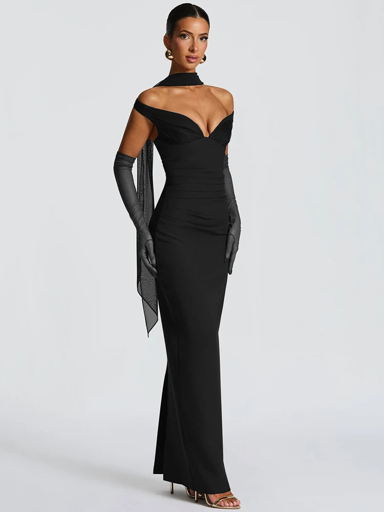 Elegant Sleeveless Mesh Backless Dress