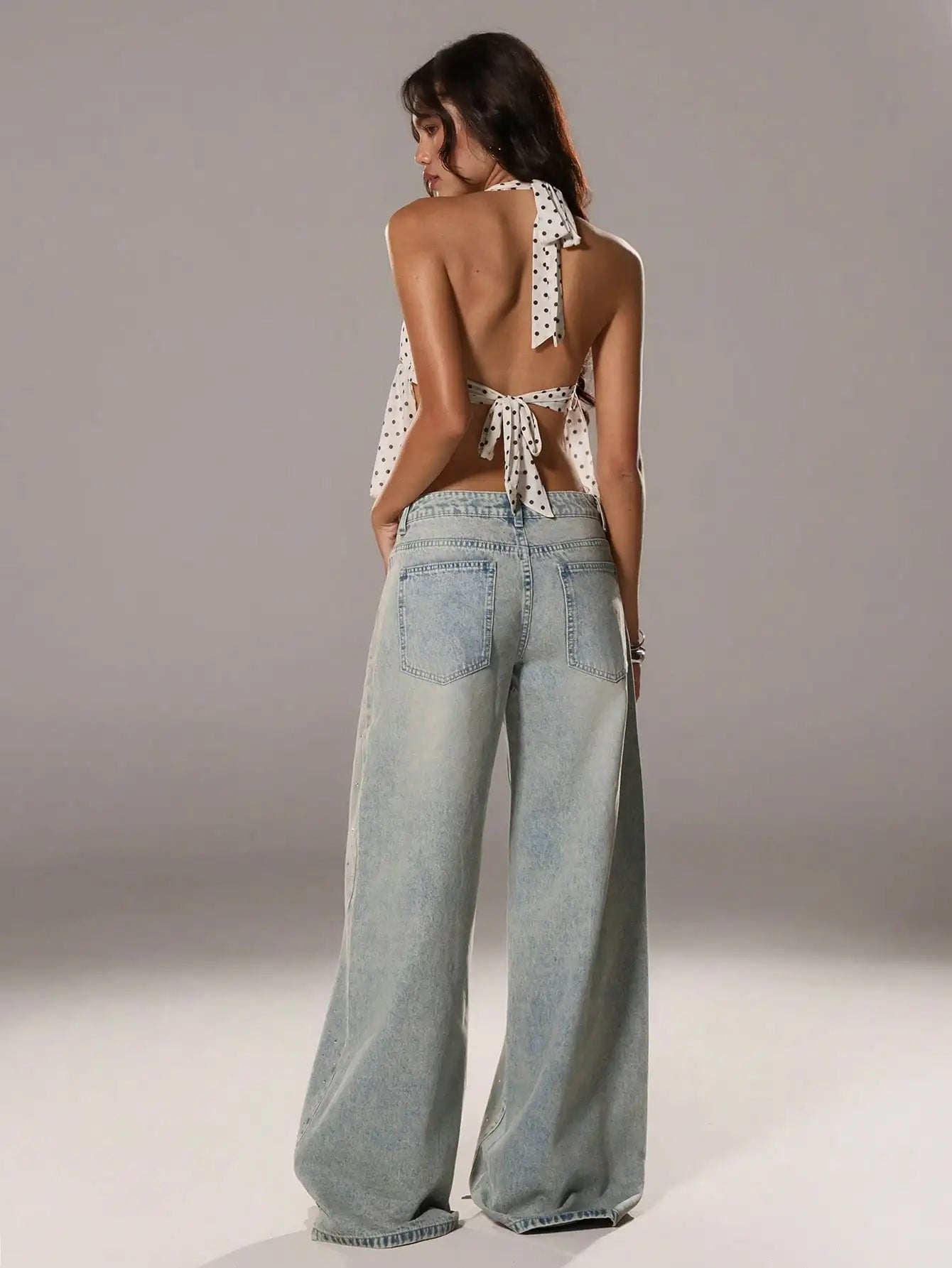 Pam Polka Dot Halter Neck