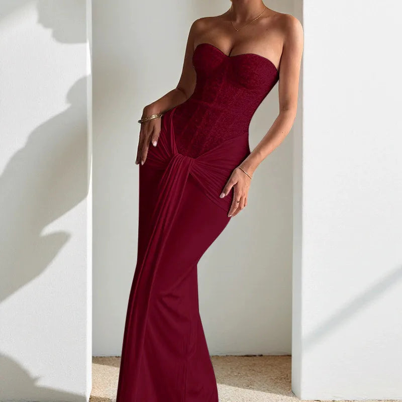 Slim Bodycon Corset Maxi Long Dress