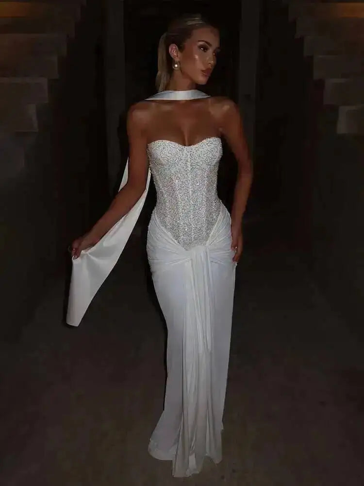 Slim Bodycon Corset Maxi Long Dress