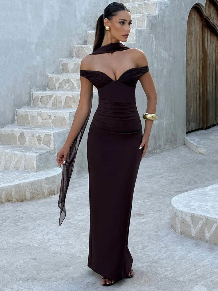Elegant Sleeveless Mesh Backless Dress