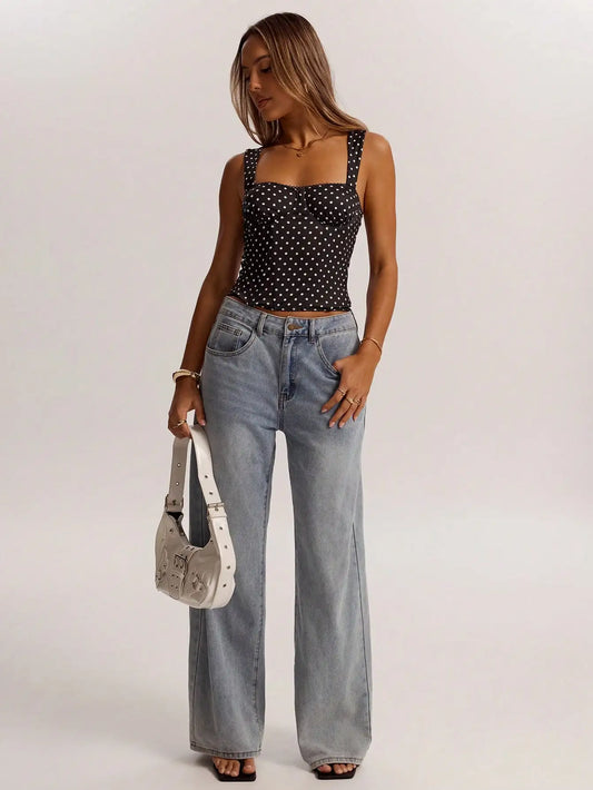 Polka Dot Corset Top