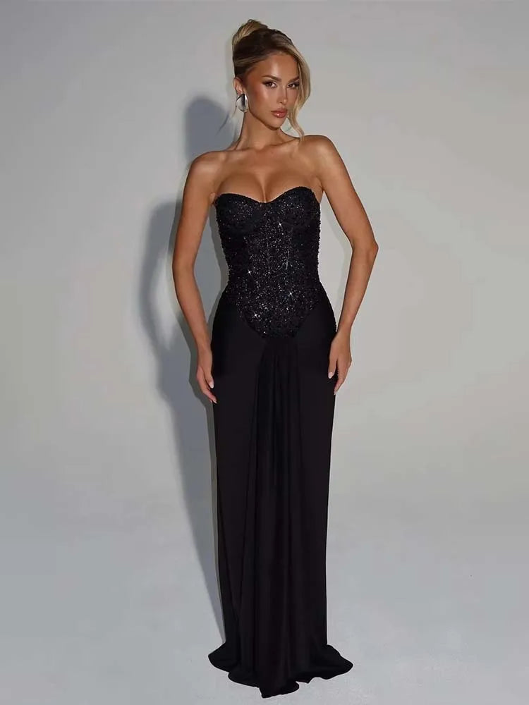 Slim Bodycon Corset Maxi Long Dress