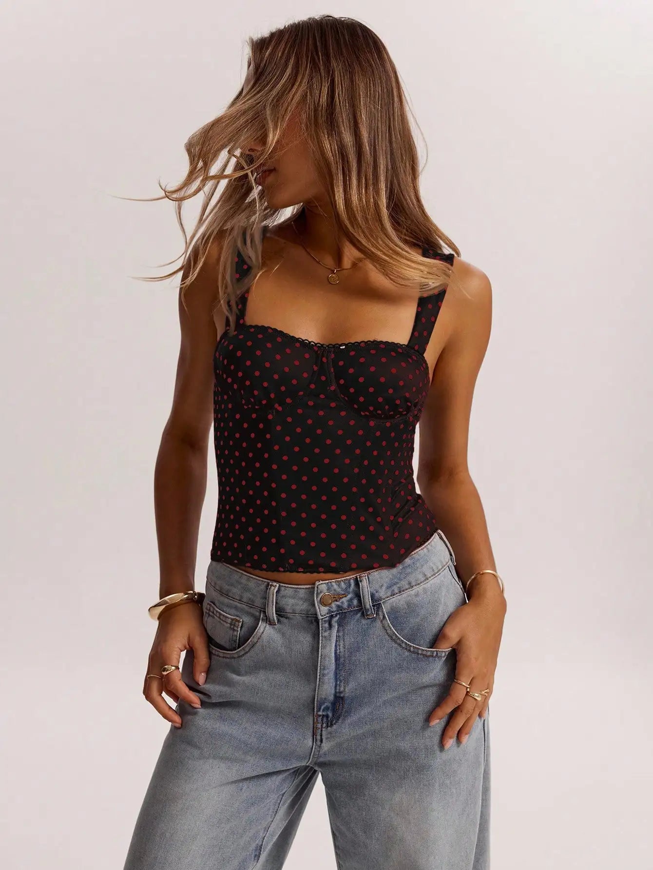 Polka Dot Corset Top