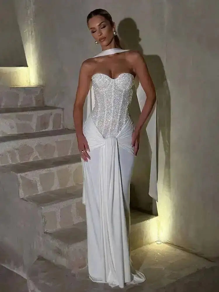 Slim Bodycon Corset Maxi Long Dress