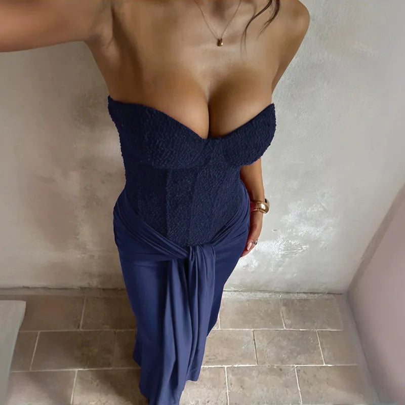 Slim Bodycon Corset Maxi Long Dress