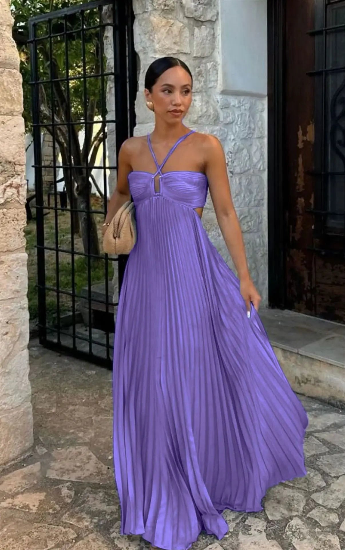 Just Judy Pleated Dress