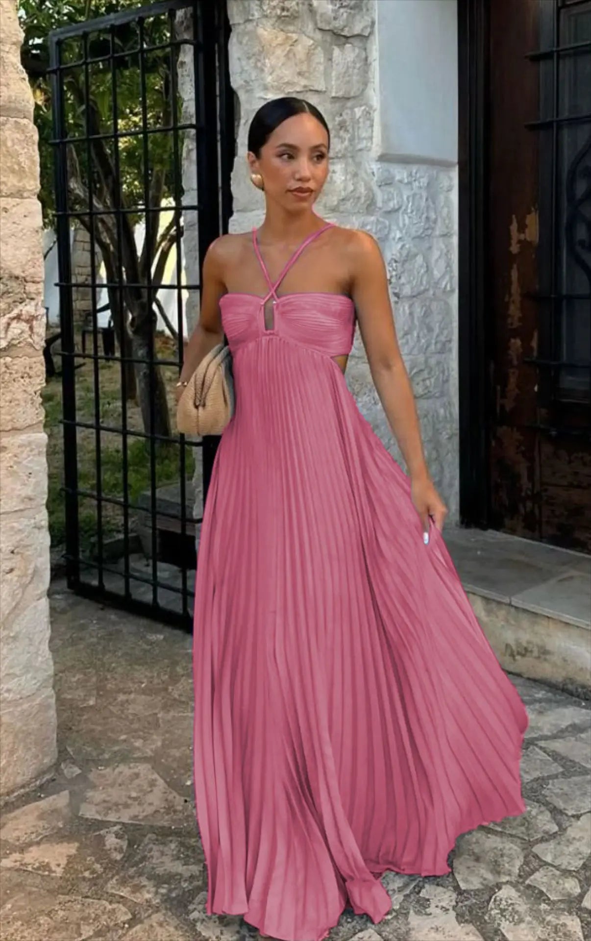 Just Judy Pleated Dress