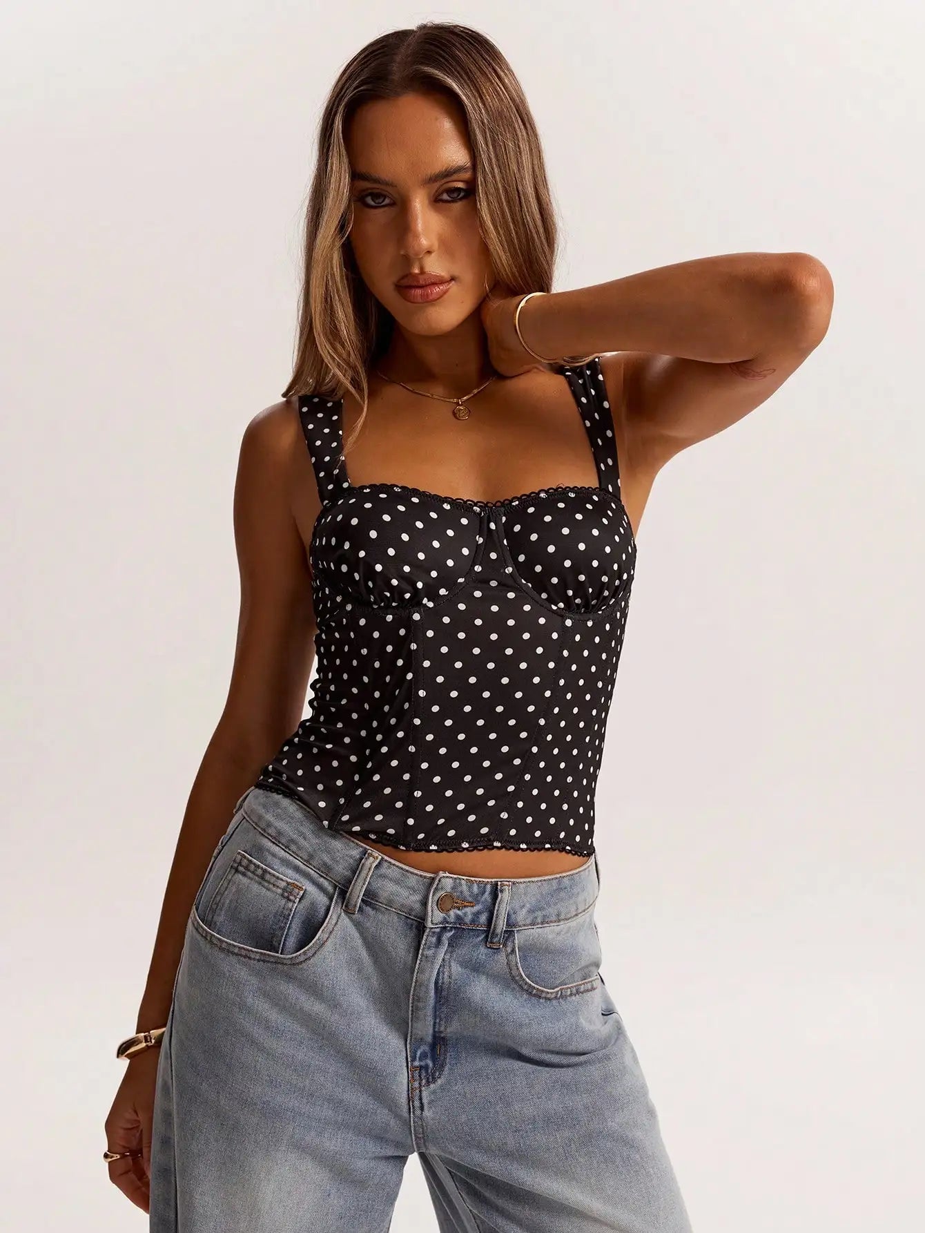 Polka Dot Corset Top