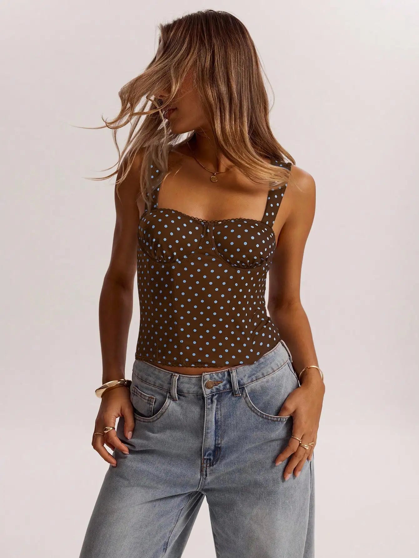 Polka Dot Corset Top