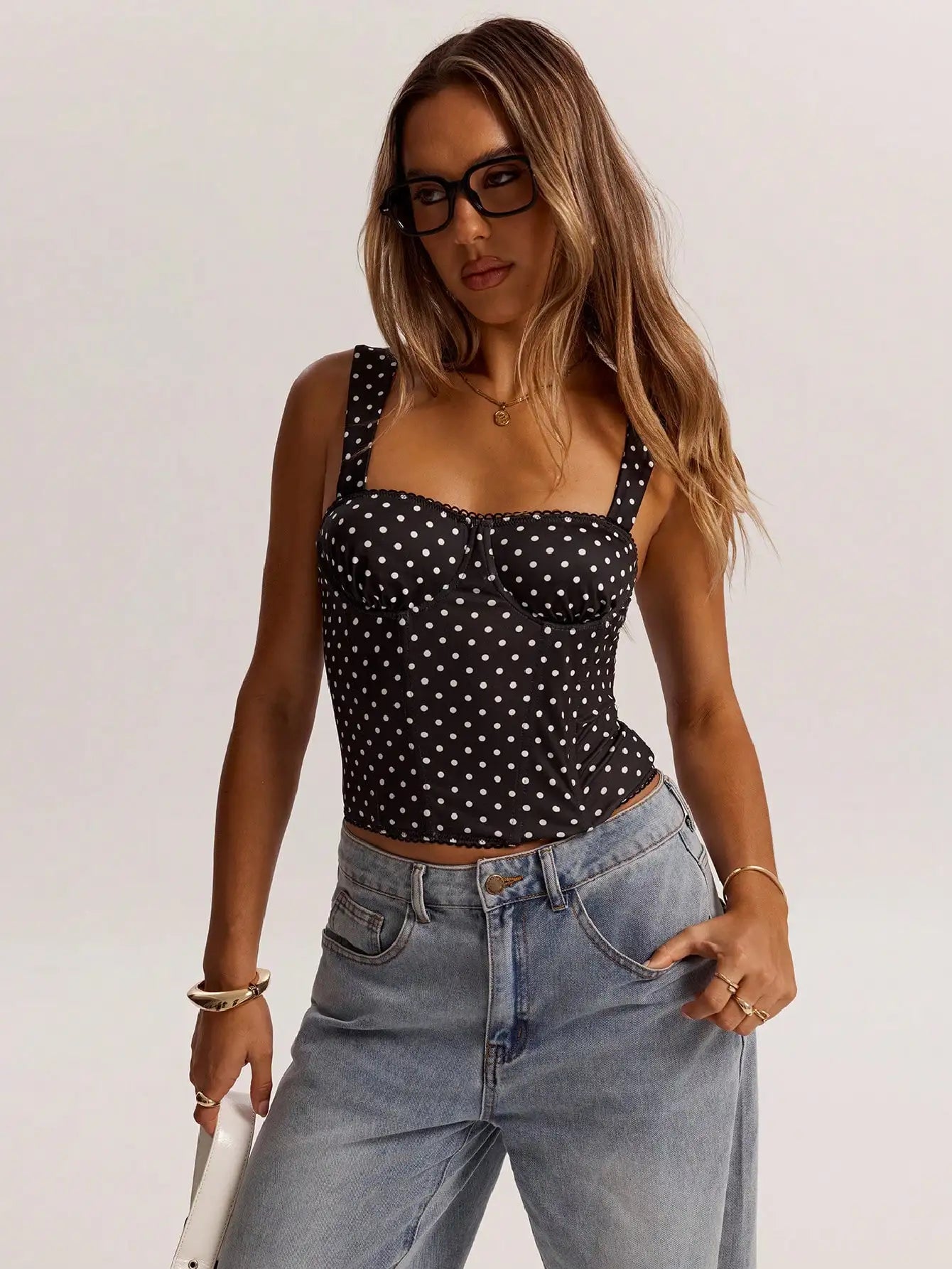 Polka Dot Corset Top