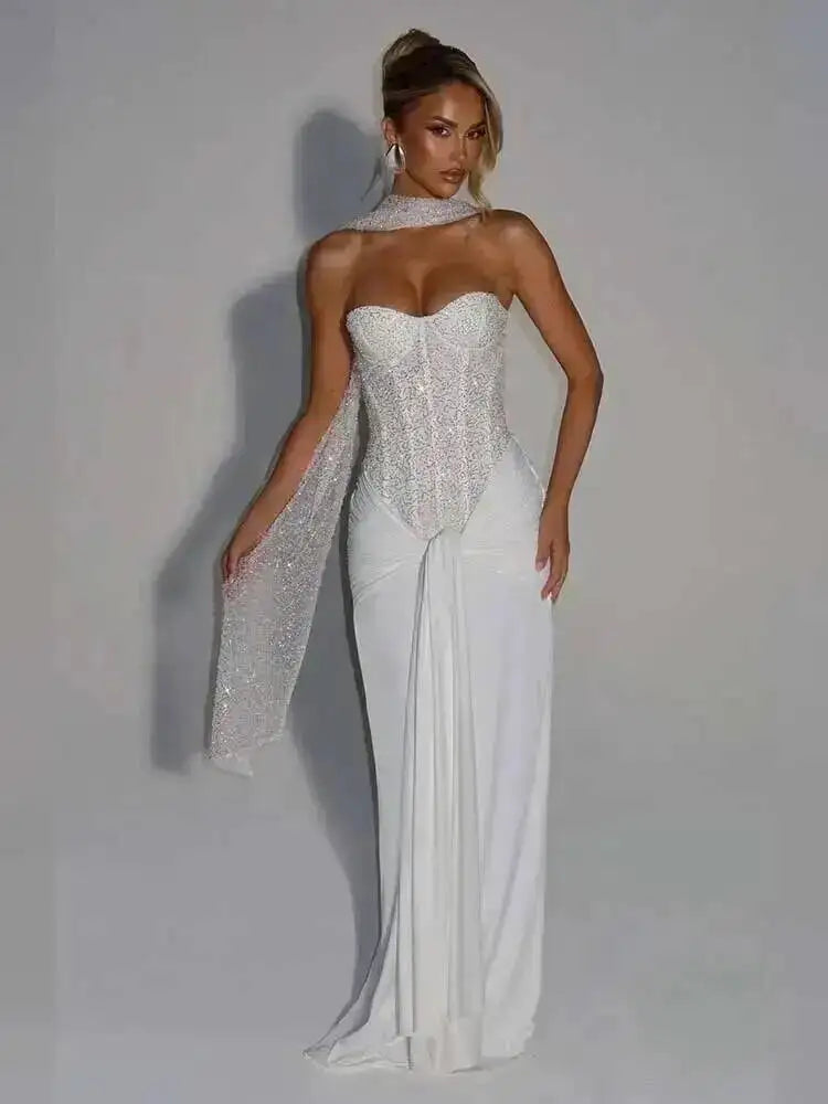 Slim Bodycon Corset Maxi Long Dress