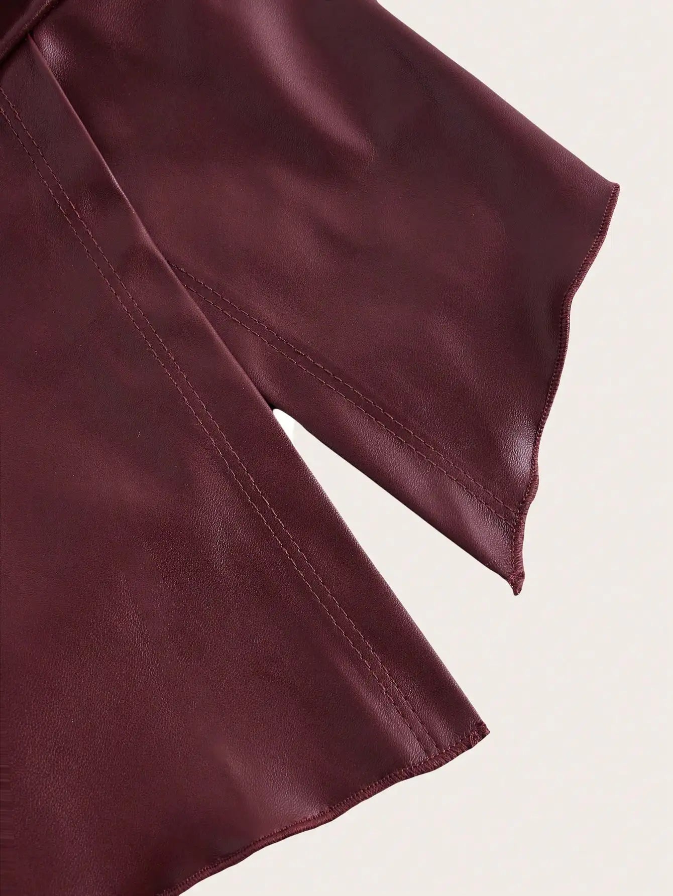 Leather Ruched Asymmetric Tube Top