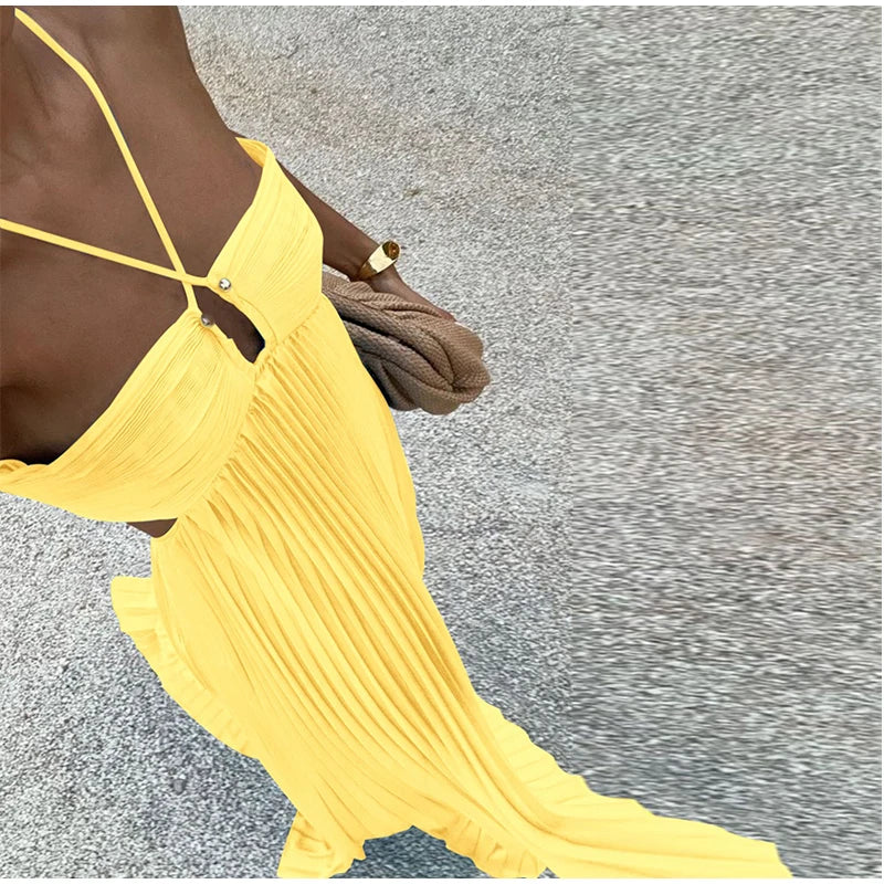 Just Judy Pleated Dress